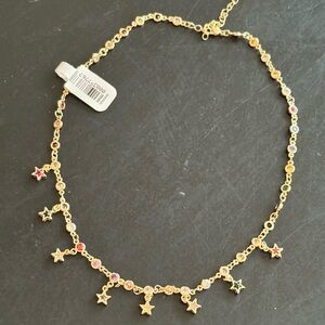 Gold multi color stone stars Choker Necklace the impeccable pig